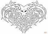 Coloring Celtic Pages Heart Knotwork Printable Drawing sketch template