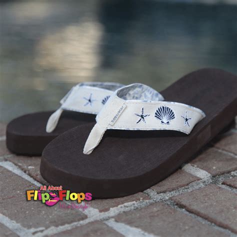 linen shells flip flops by tidewater size 8 all about