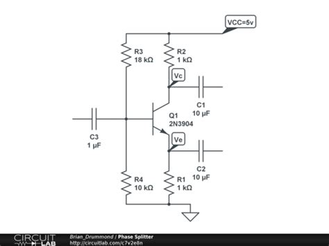 phase splitter circuitlab