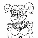 Freddy Nights Coloring Five Fnaf Pages Baby Sister Printable Freddys Weird Location Circus Print Para Colorear Night Dibujos Color Toy sketch template