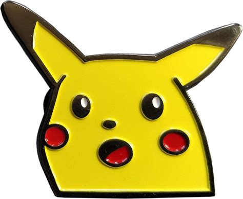 Shocked Surprised Pikachu Pokemon Meme Soft Enamel