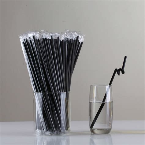 50 pcs disposable plastic straws bendable juice drinking straws plastic