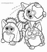 Coloring Pages Furby Furbies Cartoon Printable Color Sheets Character Kids Colouring Print Book sketch template