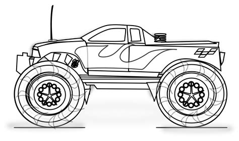 monster truck coloring pages    print
