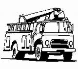 Fire Coloring Truck Firetruck sketch template