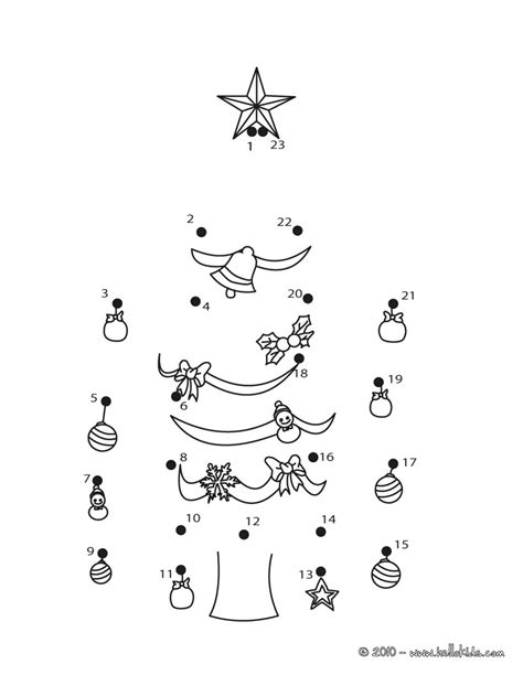 christmas connect  dots worksheets printable