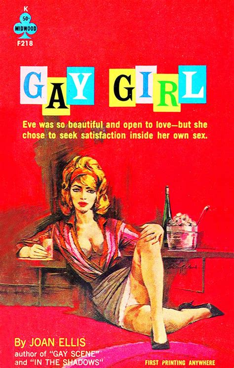 gay girl vintage erotic pulp poster retro pinup lesbian queer pride art