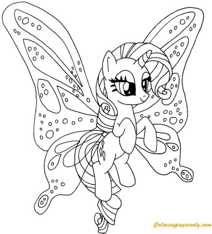 unicorn rarity pony coloring page  coloring pages