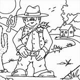 Coloring Pages Western Cowboy Print Printable Color Getcolorings sketch template