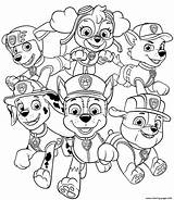 Paw Patrol Pups Colouring Getcoloringpages sketch template