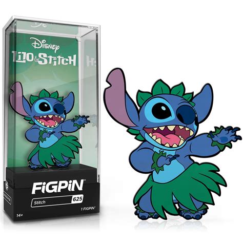 lilo stitch hula dancing stitch figpin classic   enamel pin