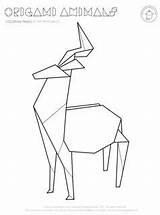 Origami Coloring Pages Printable Getcolorings Animals sketch template