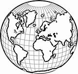Earth Drawing Globe Clipart Map Getdrawings sketch template