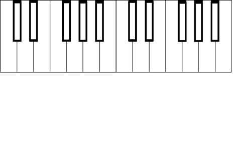 blank piano keys worksheet clipart