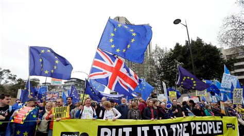 britons march  london  demand  brexit vote   york times