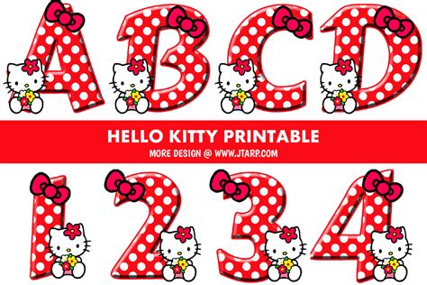 kitty theme printable letters  numbers thumbnail
