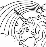 Unicorn Coloring Rainbow Star Pages Coloringbay Head sketch template