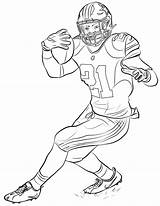 Coloring Ezekiel Elliott Nfl Pages Printable Football Drawing sketch template