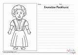 Emmeline Pankhurst Paper Story Village Activity Explore sketch template