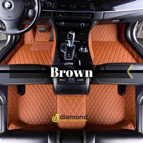 diamond car mats brown luxury car mats set