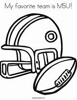 Coloring Msu Team Favorite Football Sheets Helmet Pages Sports Printable Kids Ball Twistynoodle Florida Osu Noodle Worksheet Gators Crafts Built sketch template