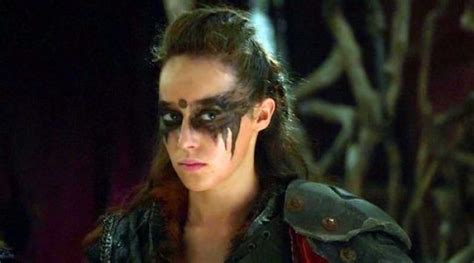 the sticker of the make up of war of lexa alycia debnam carey in the 100 spotern