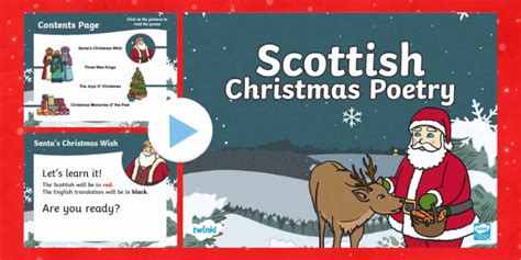 Scottish Christmas Poetry Powerpoint