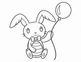 Easter Coloring Bunny Balloon Pages sketch template