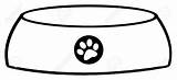 Dog Clipart Bowl Coloring Outline Empty Bone Bowls Cat Outlined Print Dish Stock Eating Paw Clipartmag sketch template