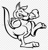 Boxing Clipart Kangaroo Drawing sketch template