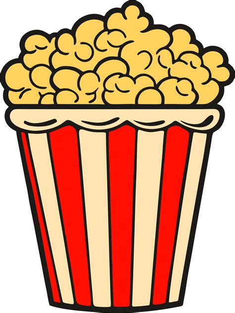 cartoon popcorn clipart pop corn design  vector art  vecteezy