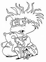 Rugrats Chuckie Sheets Bestcoloringpagesforkids Coloringhome Cliparts sketch template