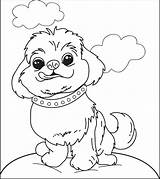 Coloring Dog Puppy Fluffy Pages Printable Realistic Cute Drawing Kids Supplyme Getdrawings Getcolorings Color sketch template