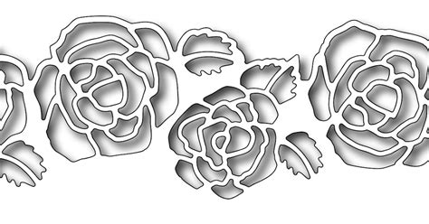 printable metal rose template