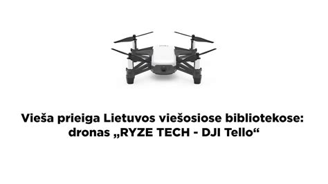 dronas ryze tech dji tello youtube