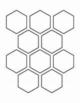 Hexagon Pattern Template Shape Outline Inch Printable Stencil Hexagons Clipart Shapes Templates Patterns Print Pdf Patternuniverse Honeycomb Stencils Crafts Tattoo sketch template