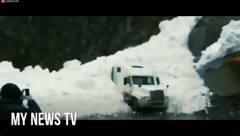 Spectacular Avalanche Engulfs Truck In Seconds In Russia Videos