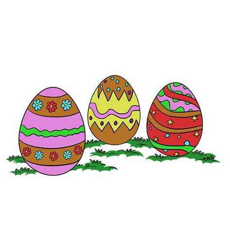 draw easter eggs  easy drawing tutorial