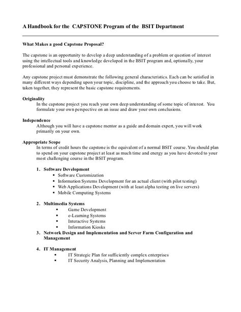 capstone project proposal  capstone project examples