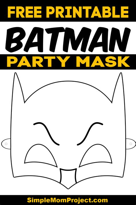 printable batman mask templates simple mom project