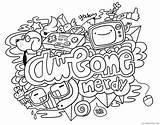 Coloring4free Pages Doodle Coloring Adults Printable Awesome Print sketch template