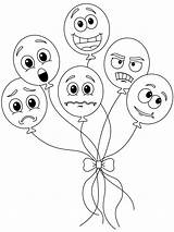 Balloons Coloring Emotional Emotions Emotion Kids Colouring Pages Printable Troubleshooting Instructions Information Find Search Print Printables sketch template