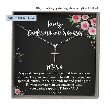confirmation sponsor gift  women catholic sponsor gifts etsy