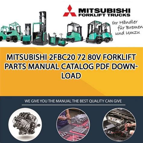 mitsubishi fbc   forklift parts manual catalog   service manual repair