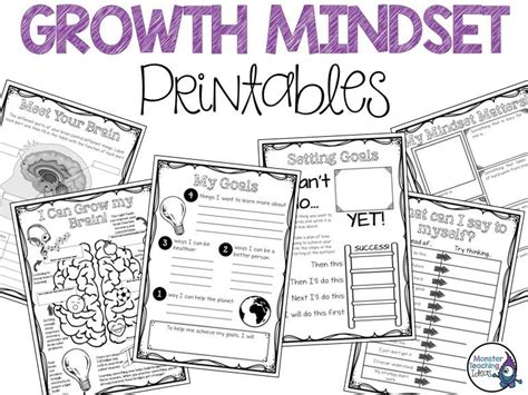 growth mindset activities printables teaching resources