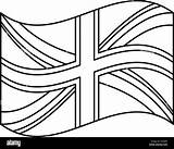 England Flagge Ausmalen Bandiera Unito Regno Union Progettazione Isolata Flaggen Vereinigtes Symbol Malvorlage Fahne Inghilterra sketch template