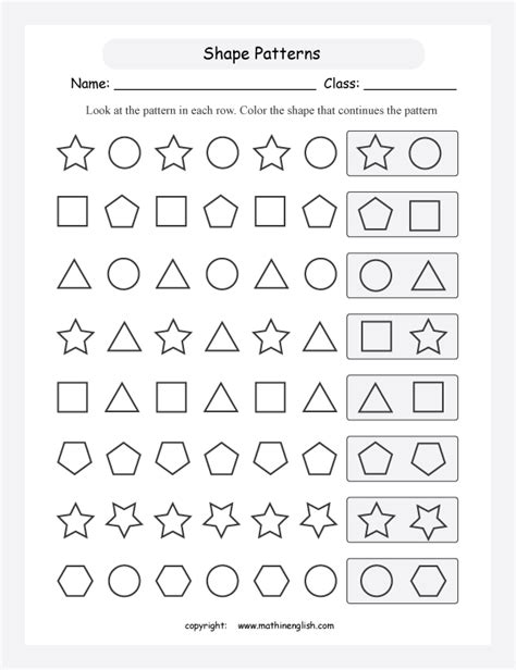 printable shapes worksheets  toddlers