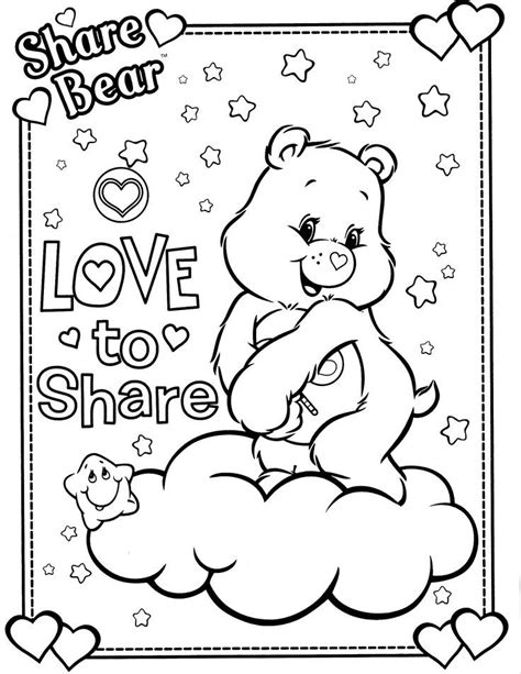 care bear teddy bear coloring pages monkey coloring pages  kitty