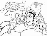 Coloring Dory Finding Pages Getdrawings Otter sketch template