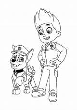 Paw Patrol Ryder Chase Colorear sketch template
